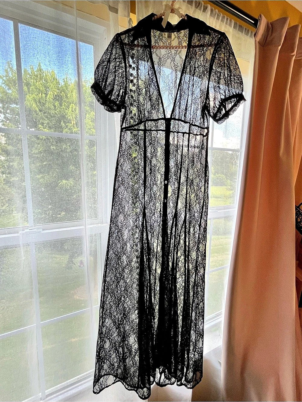 Urban Outfitters Black Lace Maxi Dress